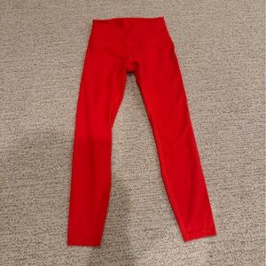 Lululemon Wunder train High-Waisted Leggings, flame, size 6